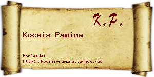 Kocsis Pamina névjegykártya